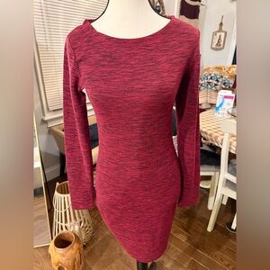 BNWT Superdry Elegant Maroon  Long Sleeve Dress